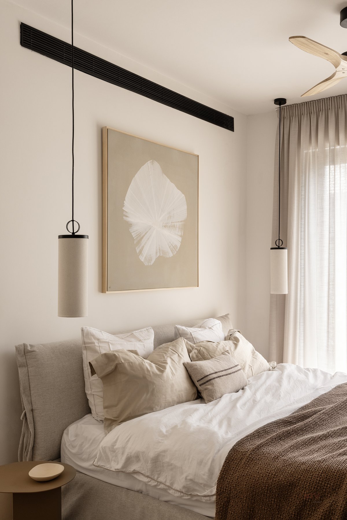 Bedroom with art